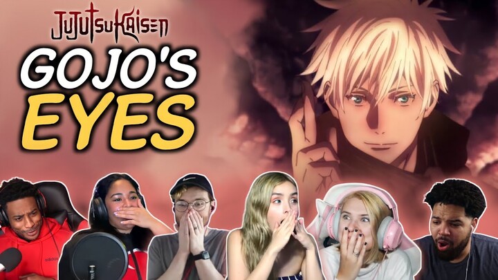 GOJO'S EYES!!! Reactors Reaction to Gojo's Face Reveal | Jujutsu Kaisen Episode 7