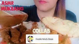 ASMR MUKBANG EATING INDIAN FOOD FIRST TIME COLLAB WITH @FOODIE NILUFA SITARA EATING SHOW