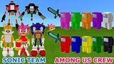 AMONG US vs. SONIC THE HEDGEHOG in Minecraft | CUTE BATTLE