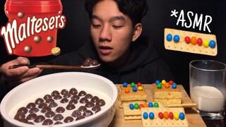 Zin ASMR | ASMR MALTESERS CHOCOLATE BALLS and Milk & Cheesecake