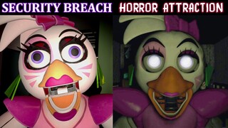 FNAF Security Breach vs. SB Horror Attraction Jumpscares Comparison