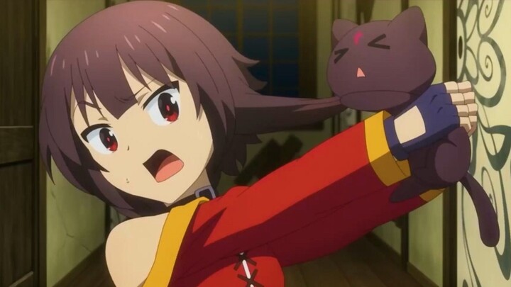 "Demi uang, Megumin menjual kucing kesayangannya kepada gadis berambut merah..."