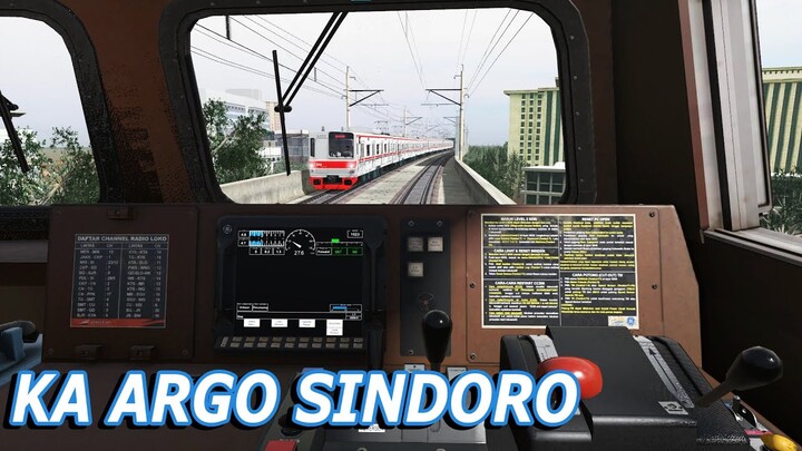 CAB RIDE CC 206 KERETA API ARGO SINDORO ANTAR RANGKAIAN JAKARTA KOTA | TRAINZ SIMULATOR INDONESIA