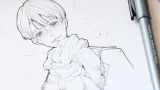 [Life] Drawing: Comic Boy in the First Snow