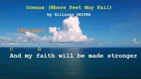 Oceans (Where Feet May Fail) | Hillsong United | Chords And Lyrics | Karaoke | Cover