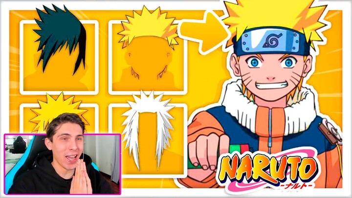 ADIVINA el PELO de los PERSONAJES de NARUTO 👱🏻🍜🦊 ( Naruto Shippuden ) - REACCION THEKALO