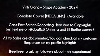 Vinh Giang Course Stage Academy Download