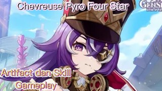 Genshin Impact INDO - Pembahasan Chevreuse Pyro Four Star mengenai Artifact dan Skill + Gameplay