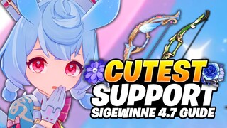 CUTEST HEALER! SIGEWINNE Build & Guide | Best Artifacts, Weapons & Teams | Genshin Impact 4.7