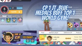 1 MILLION CP BECAUSE OF MEDALS AND TAKE OVER TOP 1 WORLD GYM - POKEMON WORLD