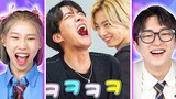 KPOP Idols' Funniest moments! (BTS, BLACKPINK...) Korean React | PEACH
