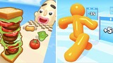 Sandwich Runner | Tall Man Run - ALL LEVELS iOS/Android Gameplay