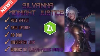 NEW SILVANNA MIDNIGHT JUSTICE SCRIPT SKIN ELITE | NO PASSWORD | MOBILE LEGENDS