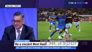 Gigi Becali s-a dezlănțuit în direct după West Ham - FCSB: ”Voi aveți mintea întunecată!”