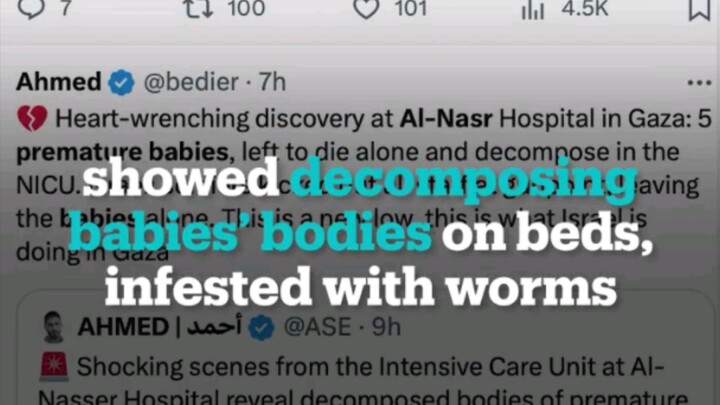 Decomposed bodies of premature babies found in Gaza’s Al Nasr Children’s Hospital
