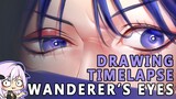 09 Drawing timelapse of Wanderer from Genshin Impact