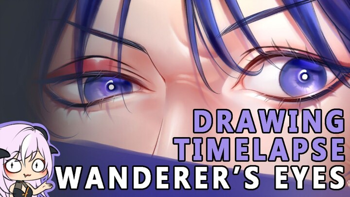 09 Drawing timelapse of Wanderer from Genshin Impact
