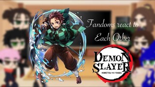 Fandoms react to Each Other | 1/10 | (Tanjiro Kamado/Demon Slayer) 2/2