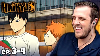 HAIKYUU Episode 3 and 4 REACTION