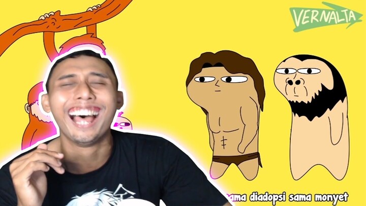 KISAH KECIL PAK GURU MUKA MONYET WKWK - REACTION NGAKAK @Vernalta