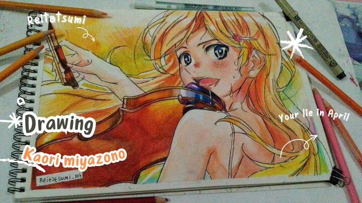 Drawing Kaori miyazono 🎻✨//Your lie in April// #FAMTHR