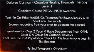 Dolores Cannon course Quantum Healing Hypnosis Therapy Level 1 download