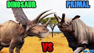 Pentaceratops vs Megacerops | SPORE