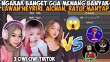 MENANG BANYAK LAWAN 3 CEWE CEWE TIKTOK HEYRIRI AICHAN & RATU!! NGAKAK BANGET😂