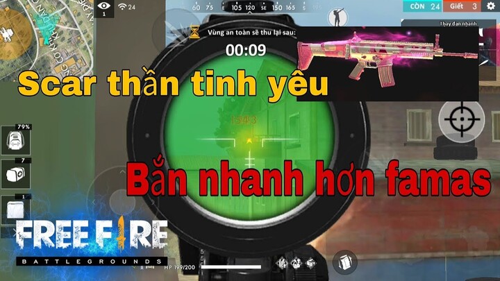 [Bình luận Free Fire] Skin Scar Thần Tình Yêu, Bắn Nhanh Hơn Cả Famas Free Fire | ChiChi Gaming