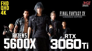 Final Fantasy XV on Ryzen 5 5600x + RTX 3060Ti 1080p, 1440p, 2160p benchmarks!