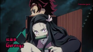 『Lyrics AMV』 Kimetsu no Yaiba OP Full 「Gurenge - LiSA」