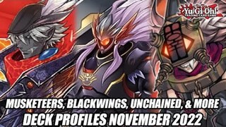 Musketeers, Blackwing, Unchained, & More! Yu-Gi-Oh! Deck Profiles November 2022