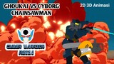 Cyber Ghoukai Vs Cyborg Chainsawman ft. Natha Adinata | 2D 3D Animasi dibuat pakai HP