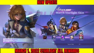 March 1, 2022 Starlight Skin All Rewards Update | MLBB