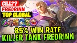 85% Win Rate Killer Tank Fredrinn [ Top Global Fredrinn ] CILL?? - Mobile Legends Emblem And Build
