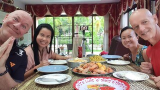 Creamy Butter Garlic King Prawns Stir Fry Mince Pork Egg Pumkin กุ้งถัง ผัดหมูใส่ไข่ฟักทอง