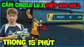 NTN Thử Thách Giết 100 Kill Bằng " Groza Địa Chấn Sắc Màu LV.7 " Chỉ 15 Phút Trong Huấn Luyện ?