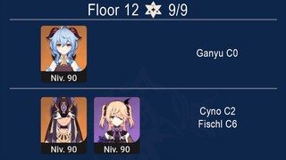 Spiral Abyss 3.1 Floor 12 Ganyu C0 Solo & Cyno C2 and Fischl C6 Duo I Clear Genshin Impact
