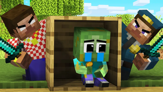 Monster School ตำรวจซอมบี้และ Herobrine Love Wolf Girl - Sad Story - Minecraft Animation