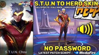 Chou S.T.U.N To HERO Skin Script - Full Voicelines & Full Effects | No Password