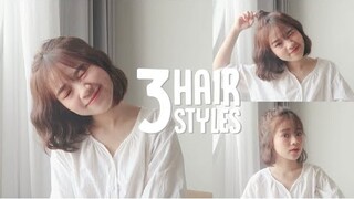 HAIR TUTORIAL  : 3 ทรงผมง่ายๆ ที่ทำไปที่ไหนก็ได้ สำหรับสาวผมสั้น | mackcha