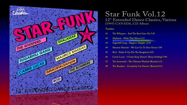 Star Funk Vol.12 (1993) 12' Extended Dance Classics, Various [CD Album]