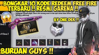 BONGKAR 10 KODE REDEEM FREE FIRE TERBARU HARI INI !! 2021 SEPTEMBER RESMI DARI GARENA FREE FIRE