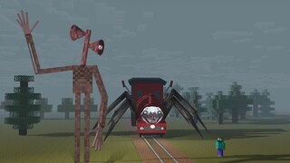 Siren Head meets Choo Choo Charles (Minecraft Animation)