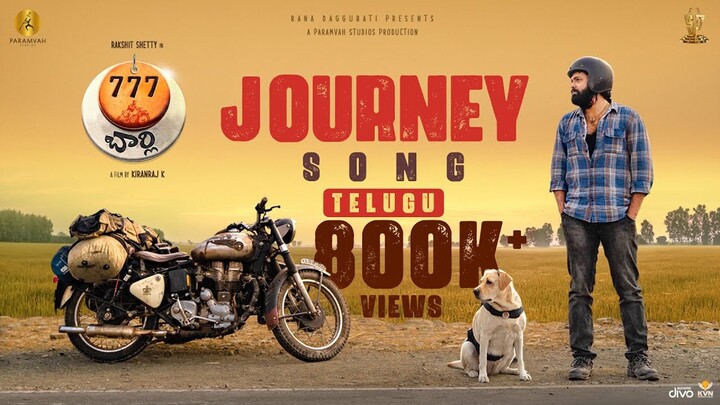 Journey Song (Telugu) - 777 Charlie | Rakshit Shetty | Kiranraj K | Nobin Paul | Paramvah Studios