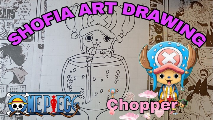 drawing anime one piece tony tony Chopper part.1