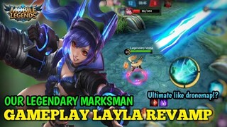 GAMEPLAY LAYLA REVAMP, NEW PASSIVE LIKE DRONEMAP | MOBILE LEGENDS BANG BANG