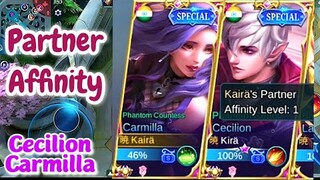 WHEN COUPLE PLAYS ML TOGETHER! PARTNER AFFINITY Cecilion x Carmilla Gameplay