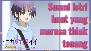 Suami istri imut yang merasa tidak tenang