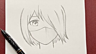 Easy anime drawing| how to draw anime girl easy step-by-step